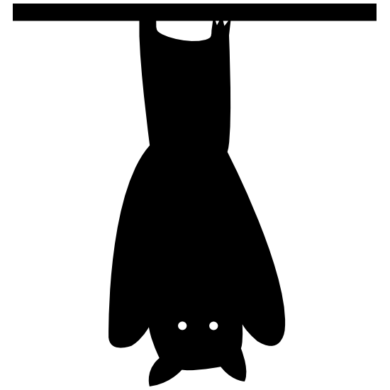 upside down bat sleeping